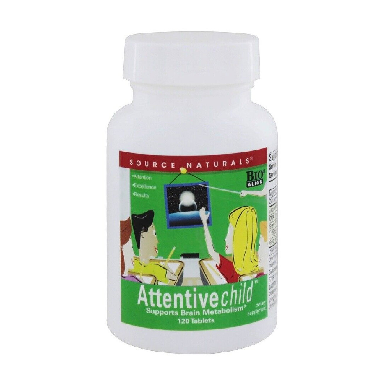 Комплекс уважна дитина Source Naturals Attentive Child, 120 таблеток